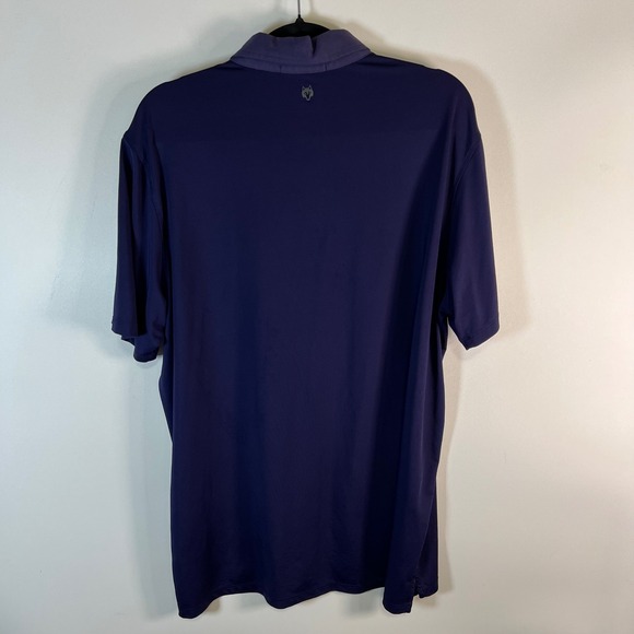 Greyson Men XL Purple Short Sleeve Golf Polo Shirt Wolf Logo Stretch Performance - Picture 6 of 9